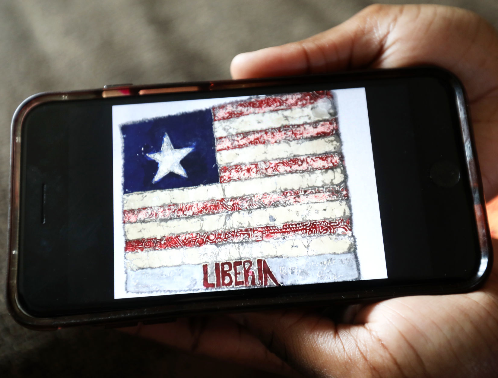 "Liberia" on cell phone
